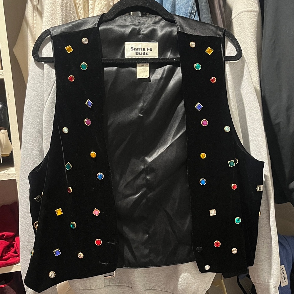 Black Embellished Women's Vest